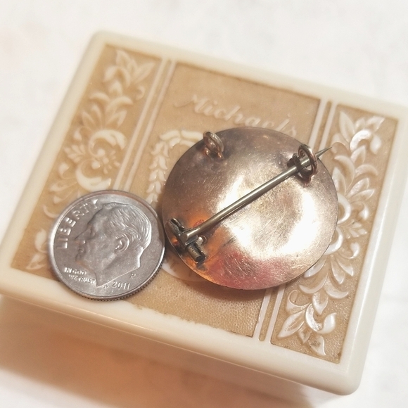 1800s Victorian Taille d'Eparne Gold Filled Pendant Brooch - Picture 4 of 5